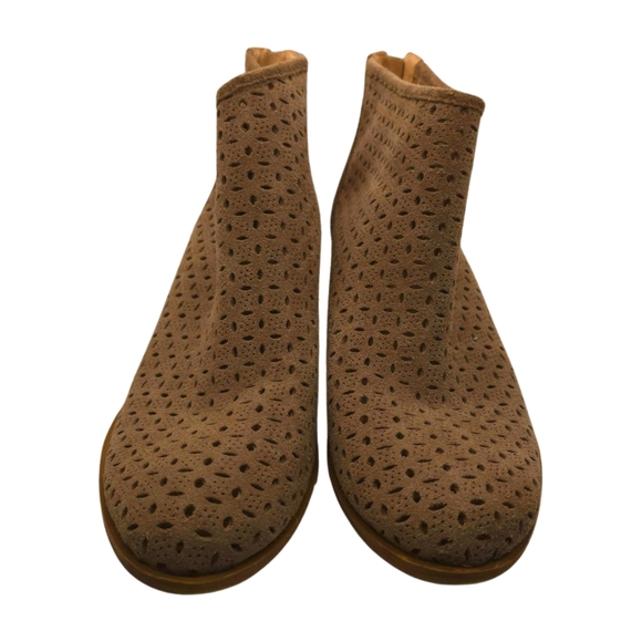 Lucky Brand Women's Brown Suede Heeled Ankle Boots/Booties Size 10M - Picture 5 of 13